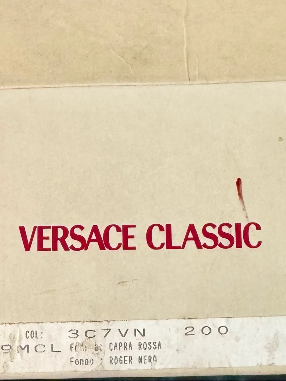 Versace Classic Men's Dark Brown Leather Slip-Ons with Gold Plaque